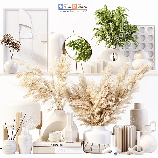 Premium 3D Decor Set 135 3D model image 8