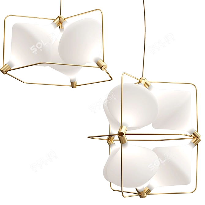 Lasvit Clover Ceiling Light Fixture 3D model image 4