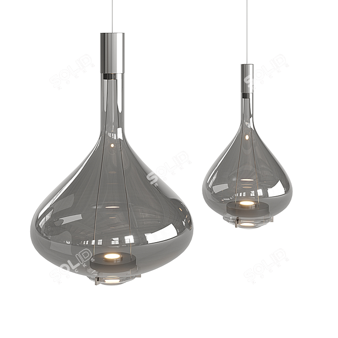 Modern Pendant Light Fixture 3D model image 1