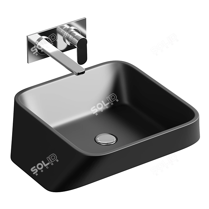 Bocchi Elba Matte Black Sink 3D model image 1