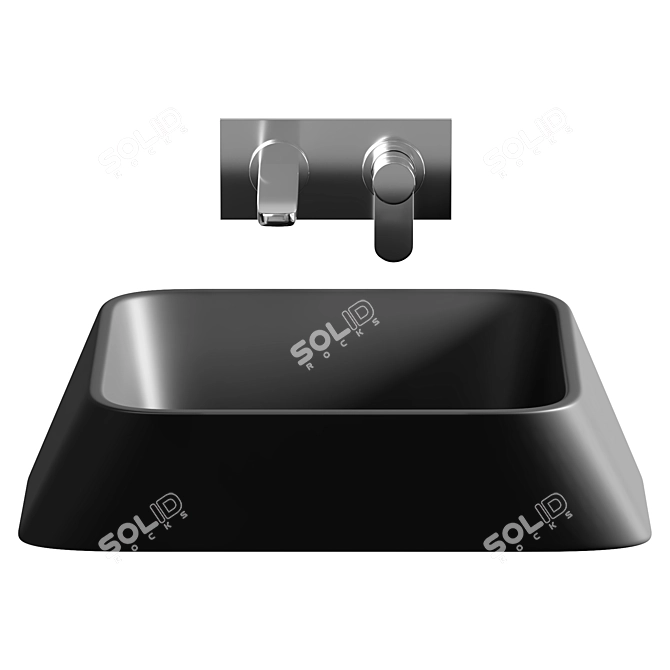 Bocchi Elba Matte Black Sink 3D model image 2