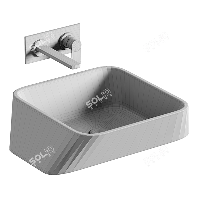 Bocchi Elba Matte Black Sink 3D model image 3