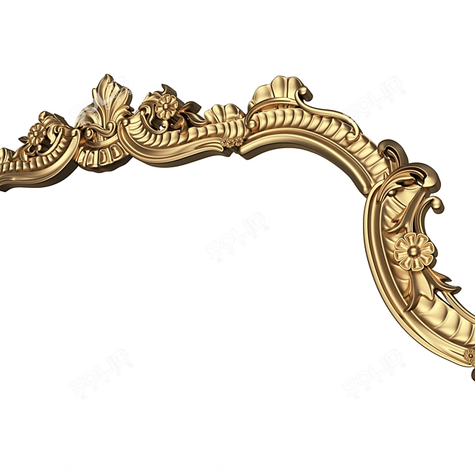 Elegance Carved Headboard 3D Model 3D model image 5