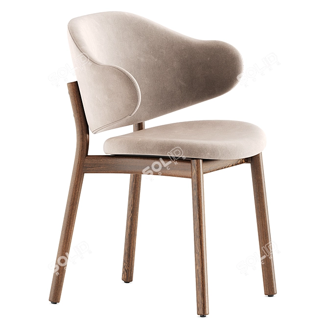 Sleek and Modern Holly Chairs 3D model image 2