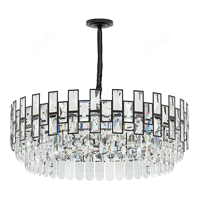 Modern Crystal Chandelier Illuminate 3D model image 1