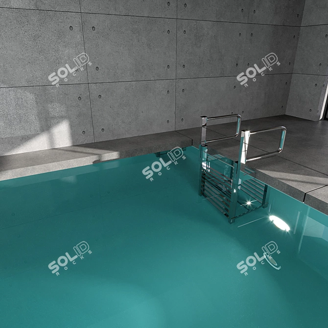 Roofed Swimming Pool Model - VRAY & CORONA 3D model image 4