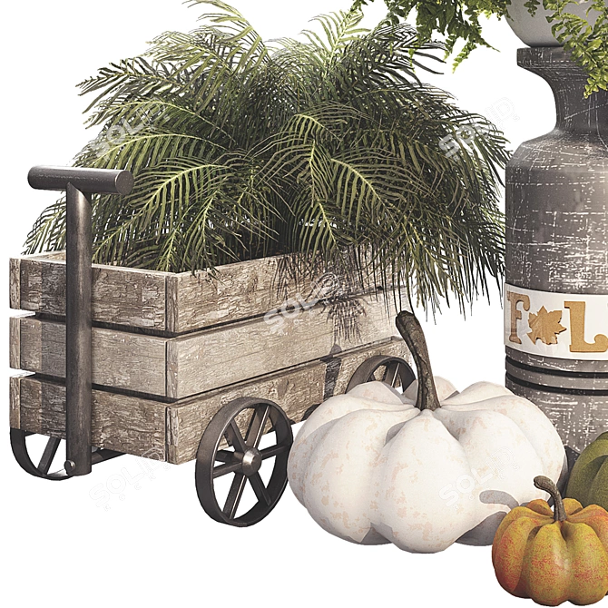 Spooky Halloween Outdoor Plant Set 3D model image 2