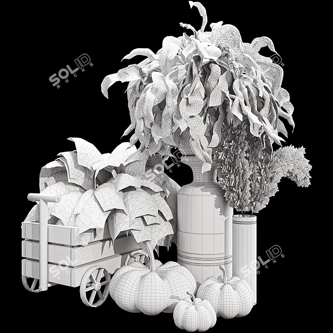Spooky Halloween Outdoor Plant Set 3D model image 6