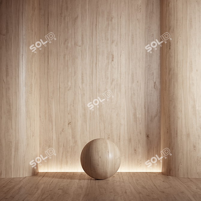 Seamless Wood Material Texture 3D model image 4