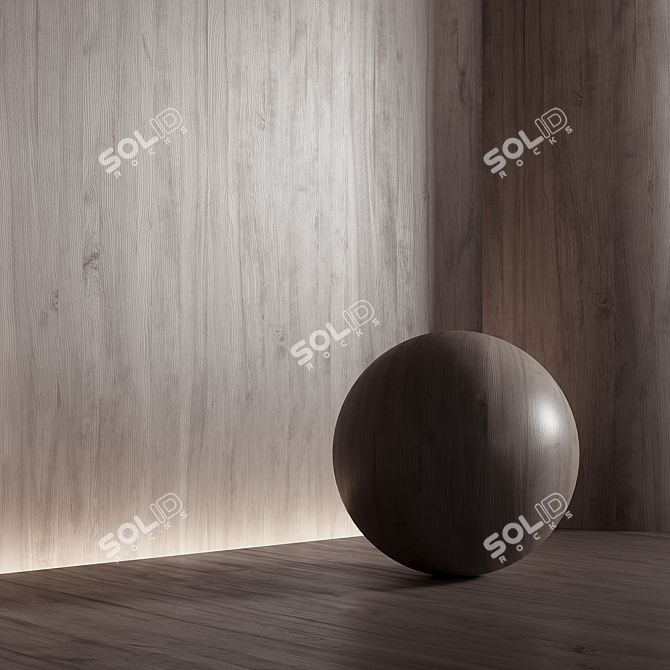 Seamless Wood Material Texture 3D model image 5