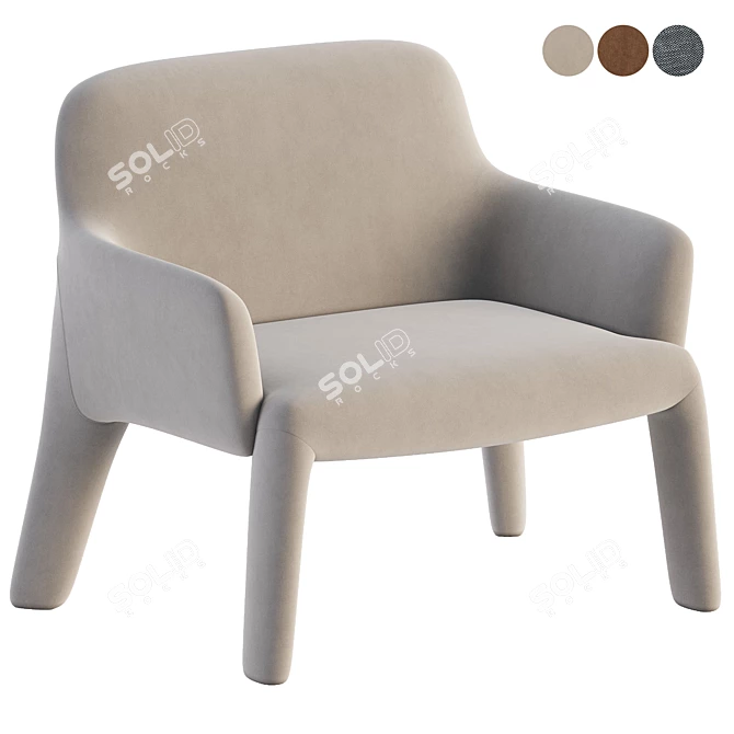 Modern Molteni Armchair Design 3D model image 1