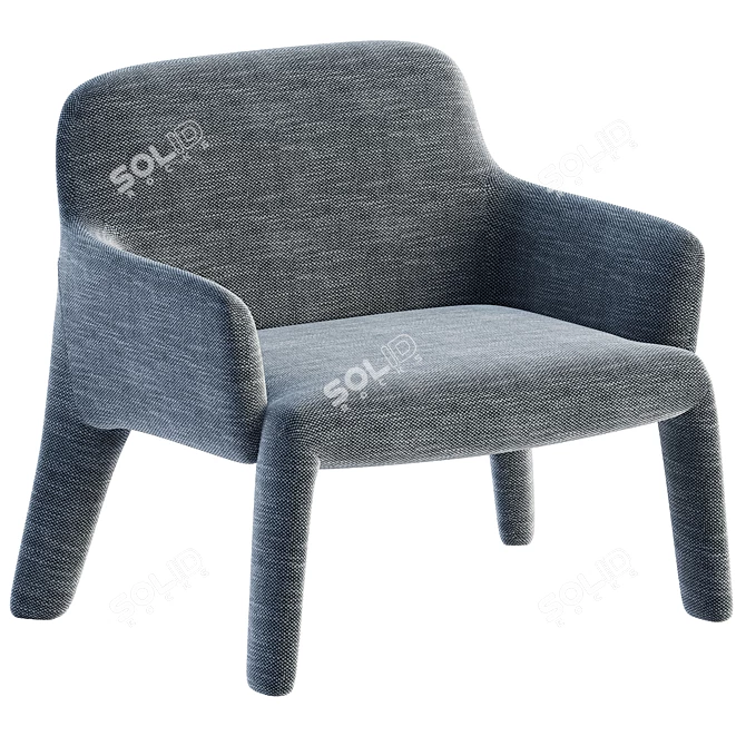 Modern Molteni Armchair Design 3D model image 2