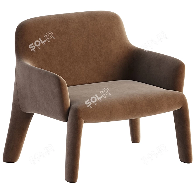 Modern Molteni Armchair Design 3D model image 3