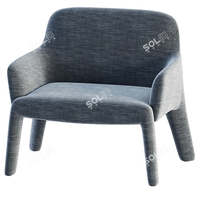 Modern Molteni Armchair Design 3D model image 5