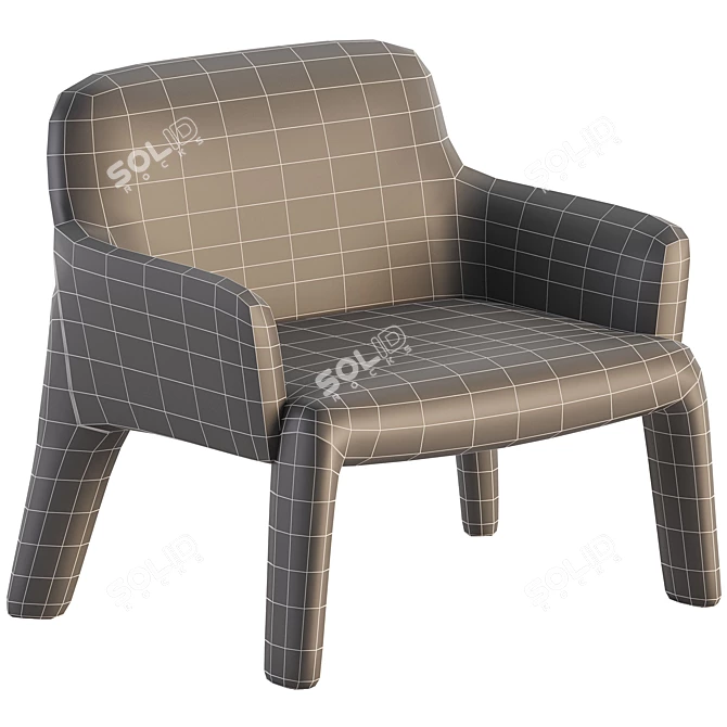 Modern Molteni Armchair Design 3D model image 6