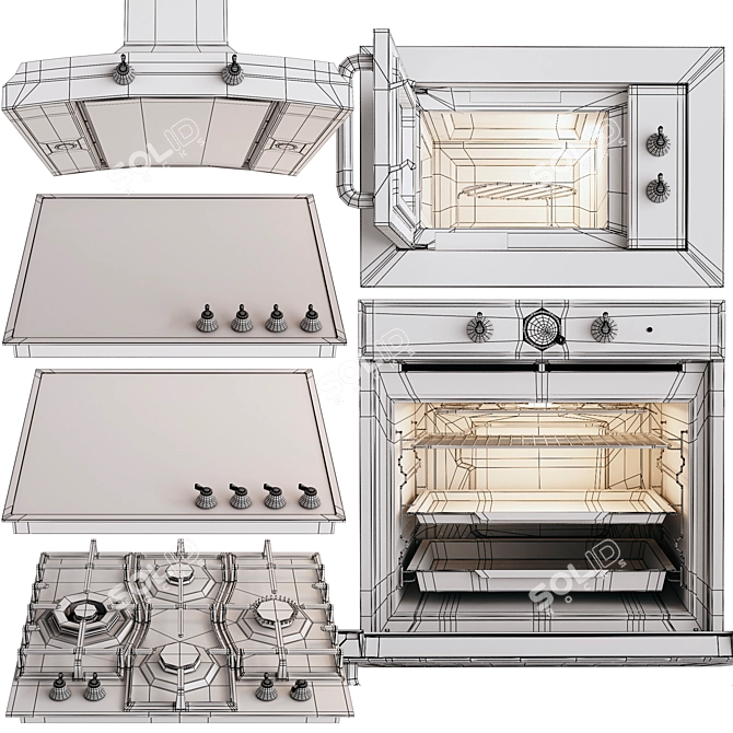 Gorenje Integrated Retro Appliances 3D model image 7