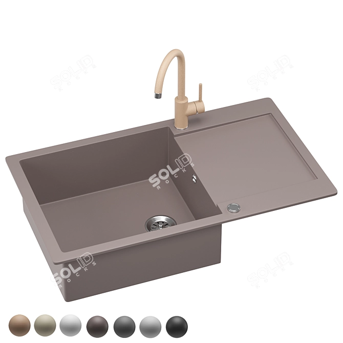 Aquasanita SQT104 Sink 3D Models 3D model image 2