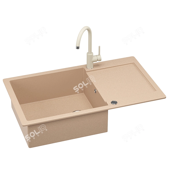 Aquasanita SQT104 Sink 3D Models 3D model image 4