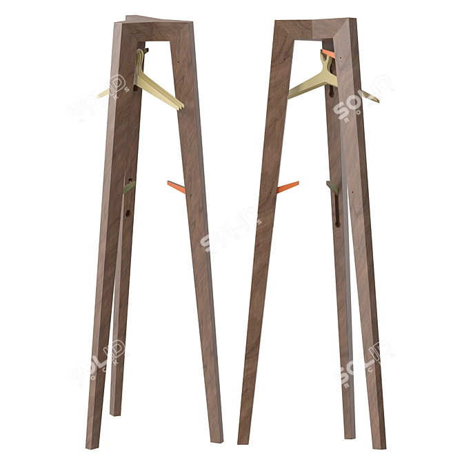 Elegant STORK Coat Rack Stand 3D model image 4