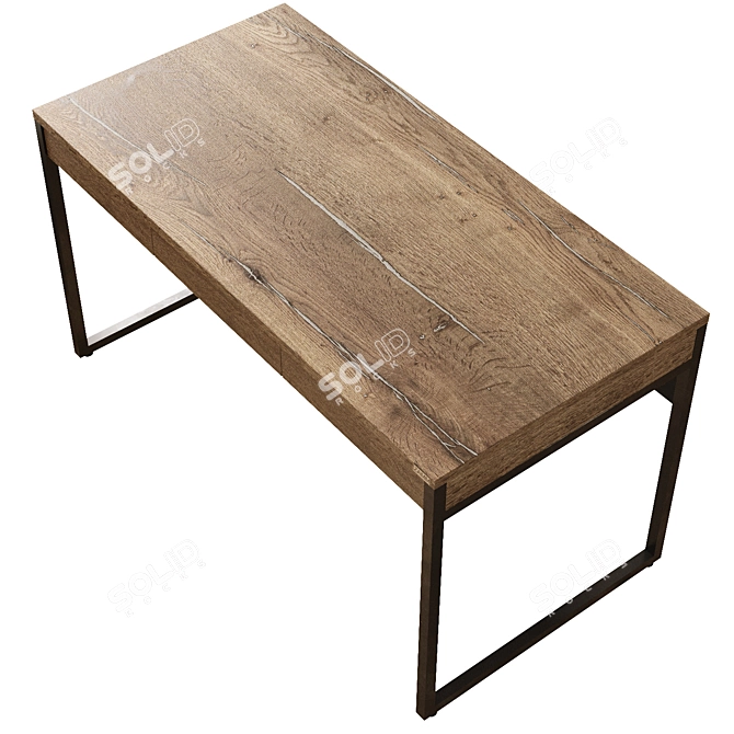 LINDA Writing Desk, 2 Sizes 3D model image 2