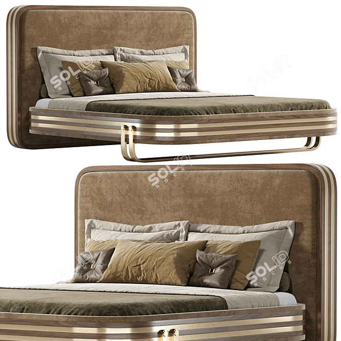 Elegant Cricket Bed Design 3D model image 1