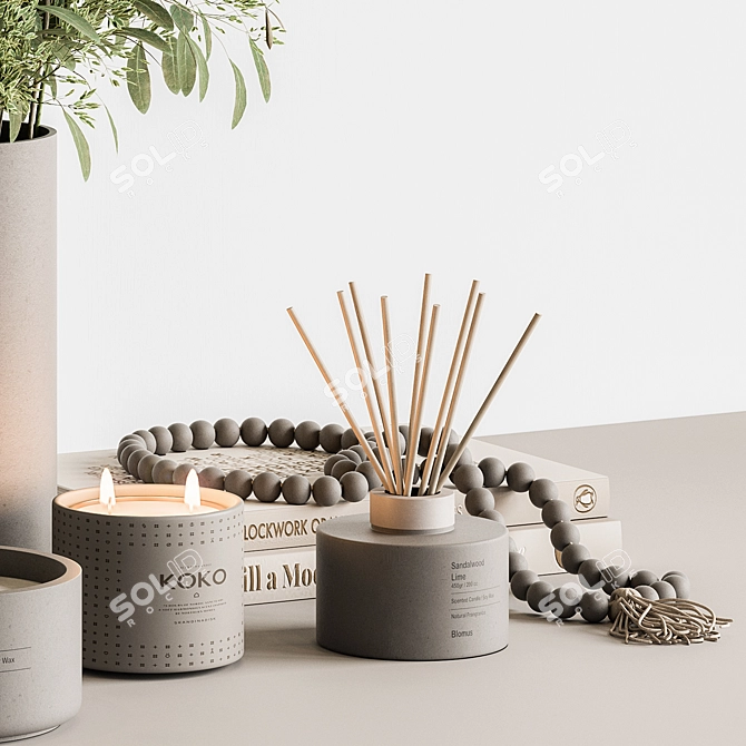 Potted Plant & Vase Duo 3D model image 4