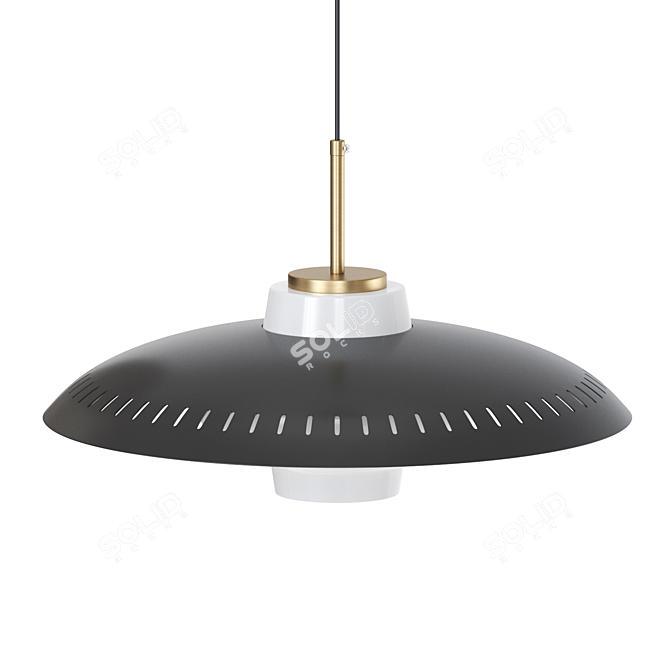 Industrial LED Disk Lamp Alrik 3D model image 2
