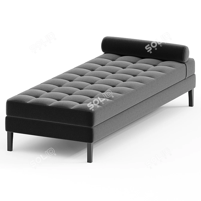 ELEGANCE Velvet Day Bed Chic 3D model image 2