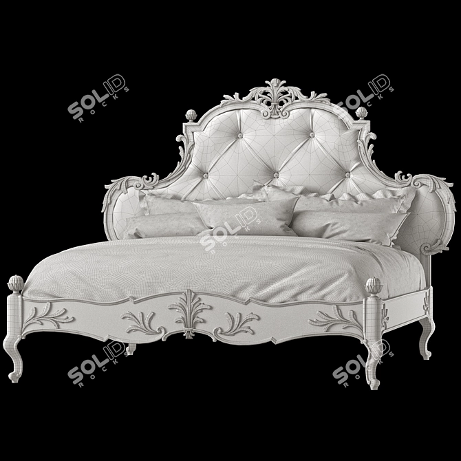 Luxurious Andrea Fanfani Bed Frame 3D model image 3