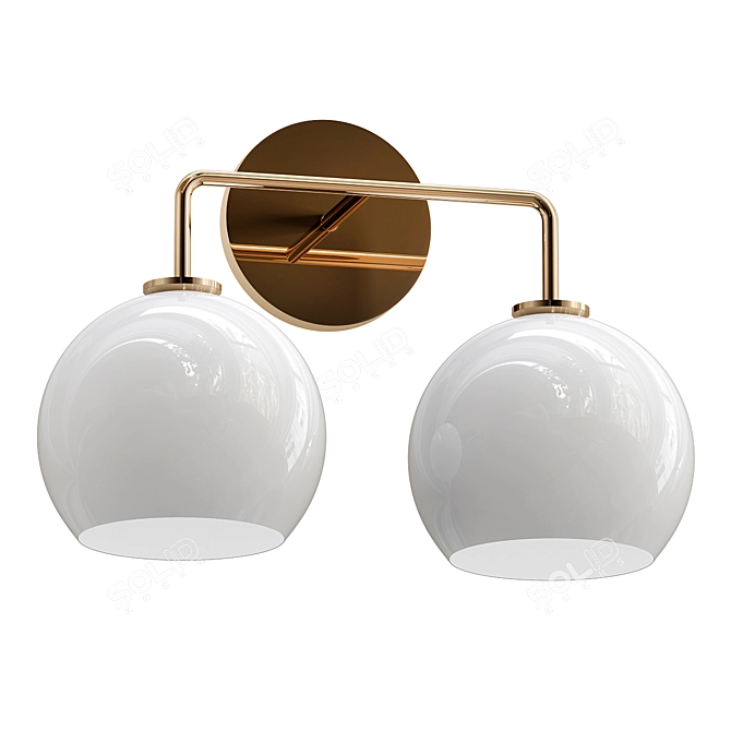 Elegant Glass Globe Sconce Model 3D model image 1