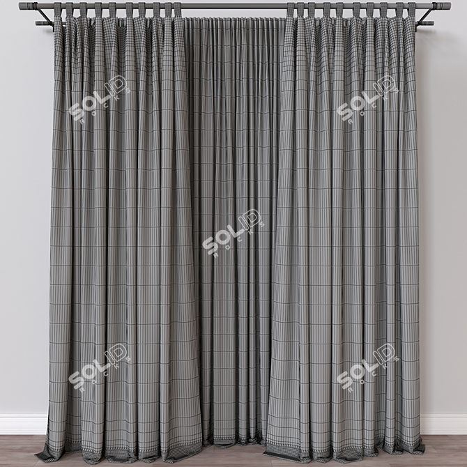 Multi-Format Curtain with 162k Polygons 3D model image 4