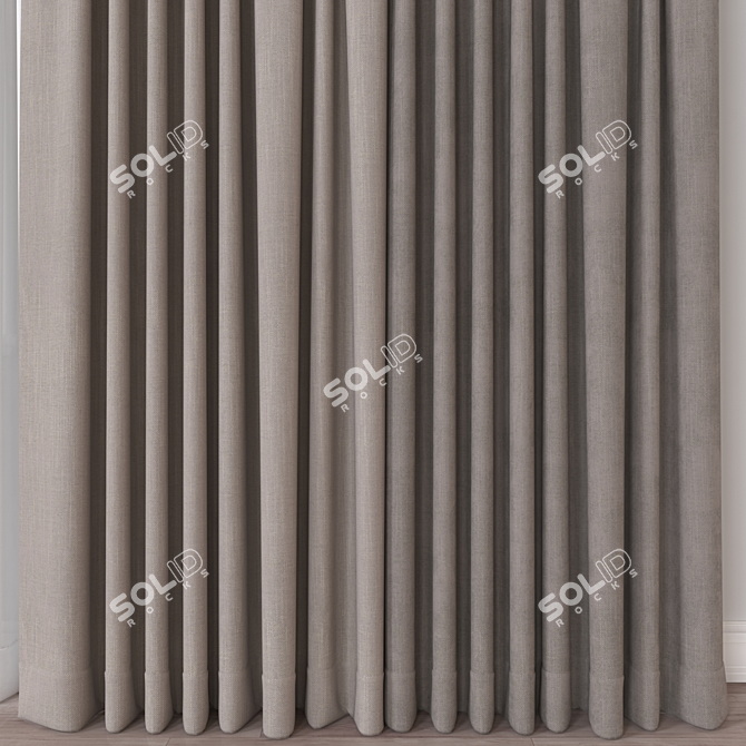 Versatile Curtain 3D Model 3D model image 2