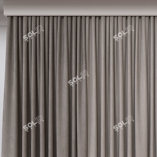 Versatile Curtain 3D Model 3D model image 3