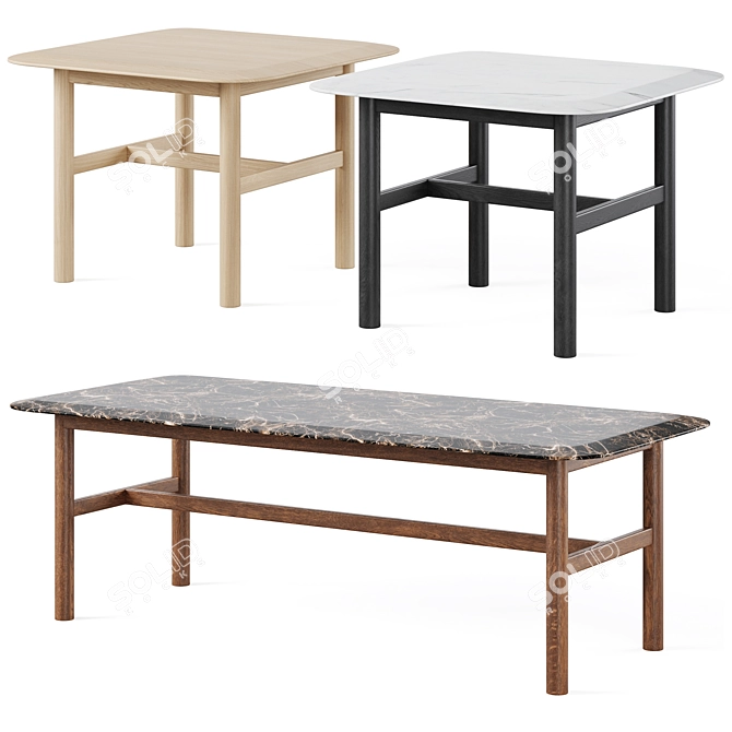 Elegant HAMMOND Coffee Table 3D model image 1