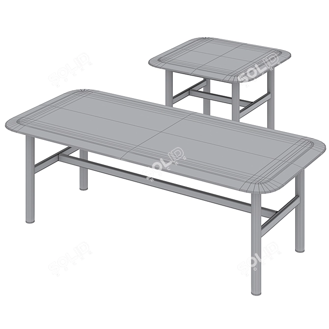 Elegant HAMMOND Coffee Table 3D model image 5