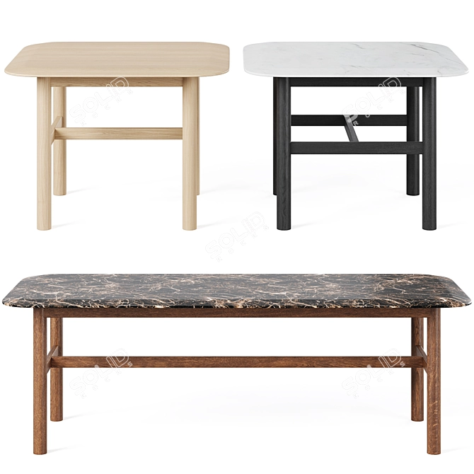 Elegant HAMMOND Coffee Table 3D model image 6