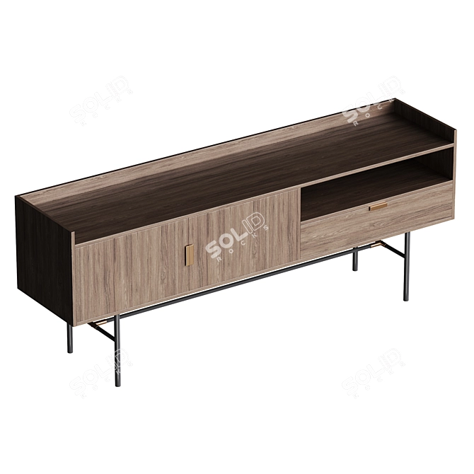 Botello Low Cabinet for Living Room 3D model image 2