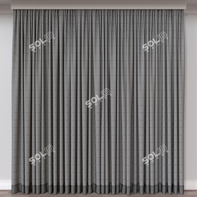 Modern Curtain 3D Models Pack 3D model image 4