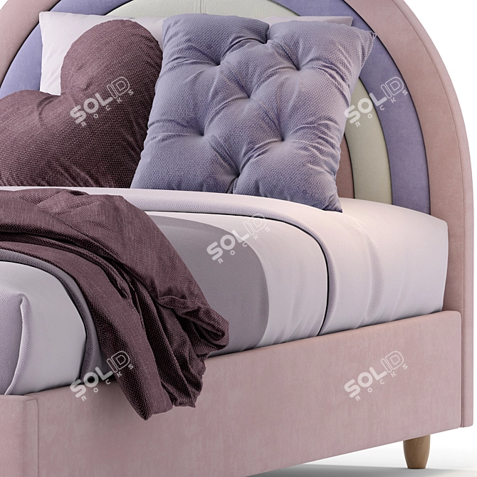  Rainbow Single Bed, Vray Render 3D model image 4