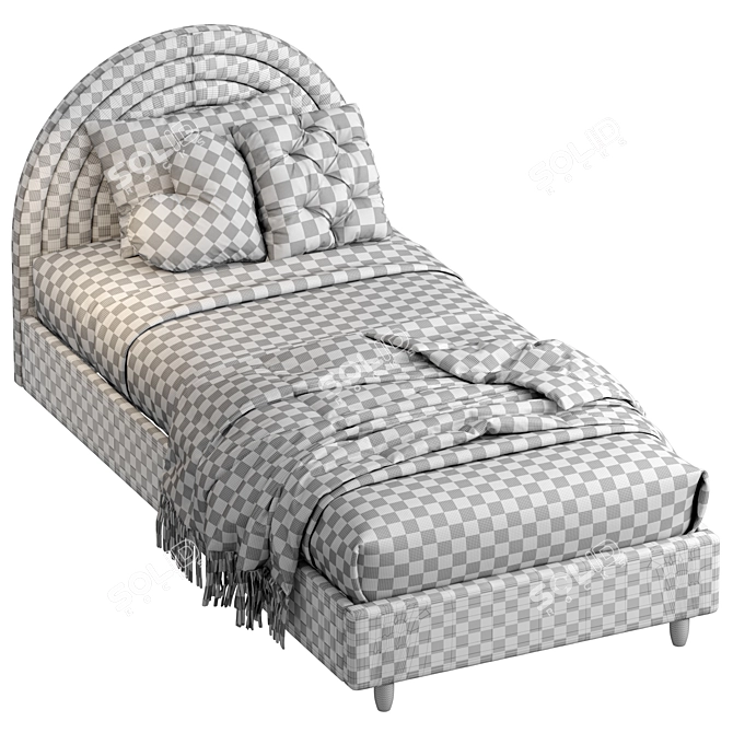  Rainbow Single Bed, Vray Render 3D model image 5