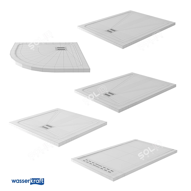 Neime 19T Shower Trays Collection 3D model image 2