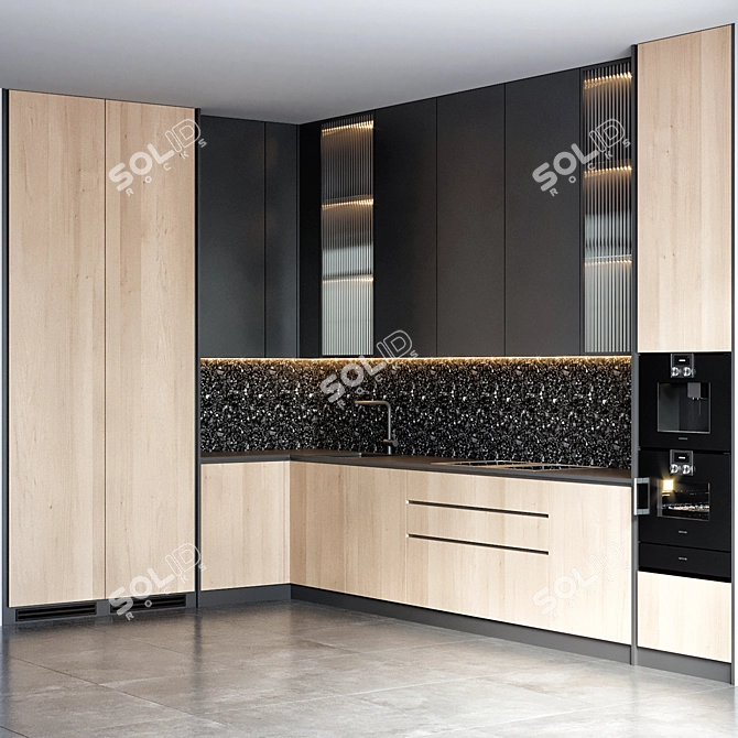 Gaggenau Kitchen 85: Sleek Appliance Hub 3D model image 2