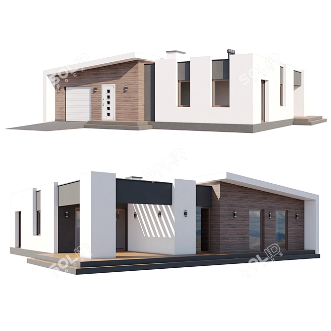 Modern Home: Millimeter Units 3D model image 1