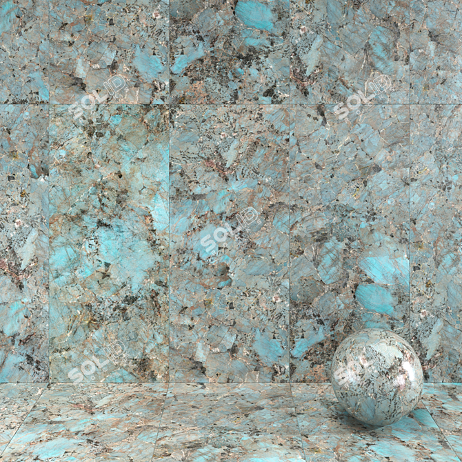 Infinite Amazzonite Marble Tiles 3D model image 3