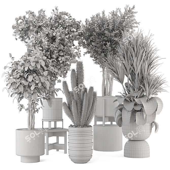  Indoor Plants Ferm Living Bau Pot 3D model image 7