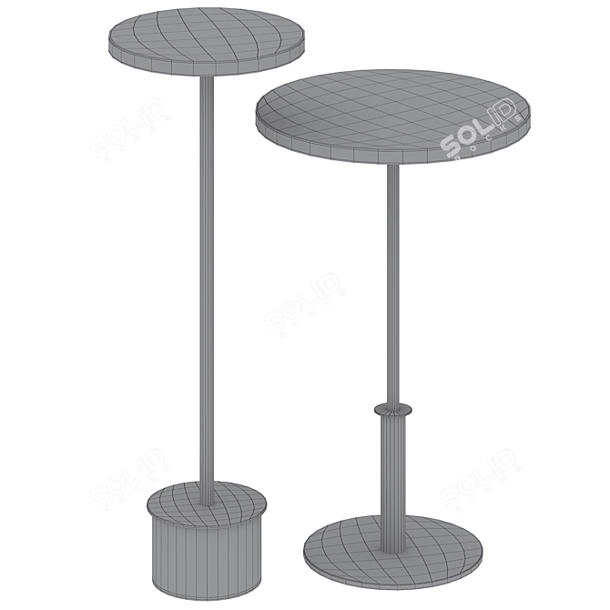 Modern Tarvok Side Tables Collection 3D model image 4