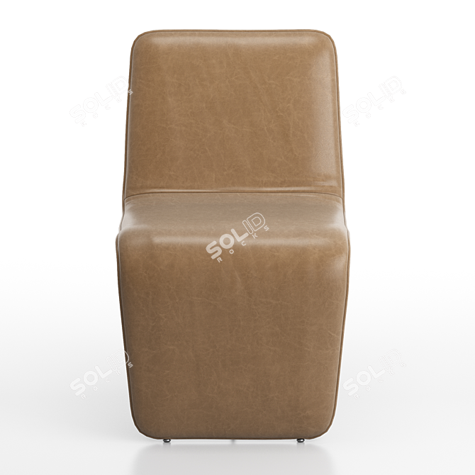 Modern Leather Dining Chair - Branon 3D model image 3