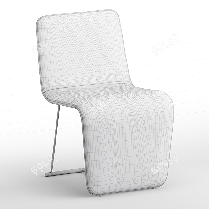 Modern Leather Dining Chair - Branon 3D model image 7