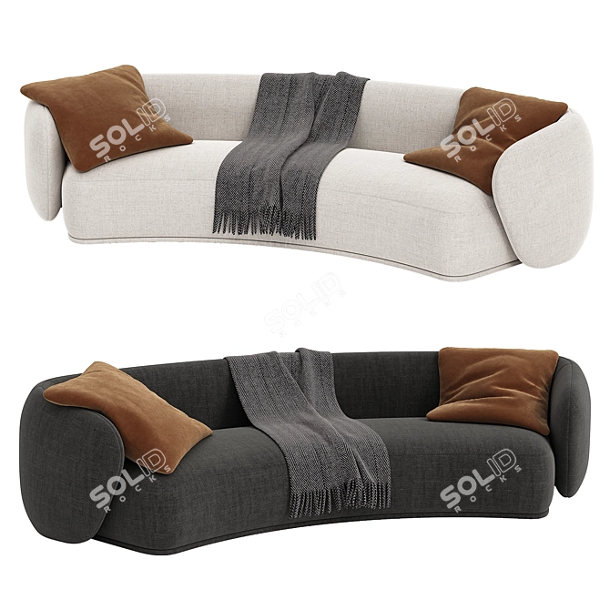 Modern Elegance Rene Sofa Set 3D model image 1