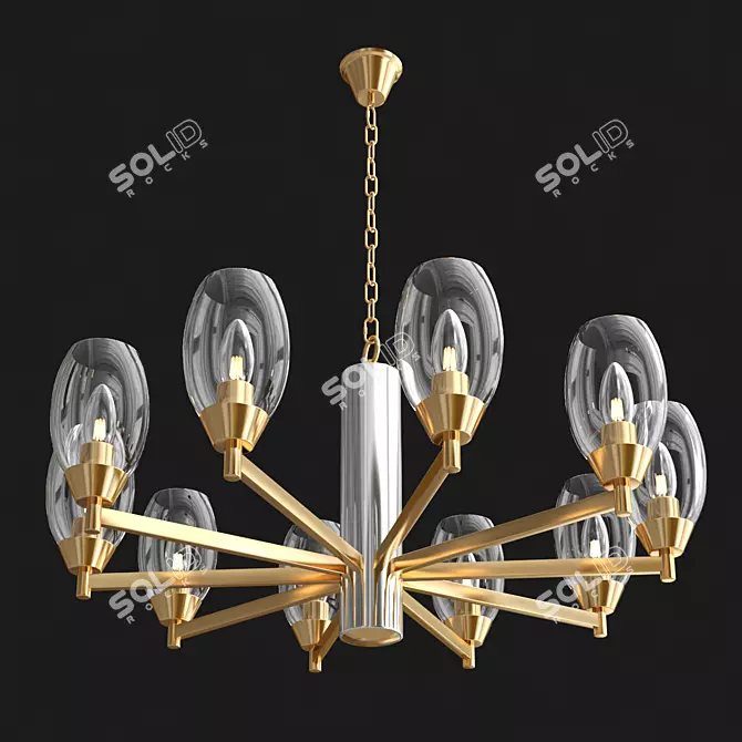 ELEGIA 2552-10P Pendant Chandelier 3D model image 2